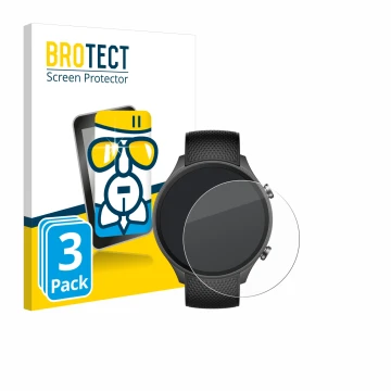 Face avant d’un emballage produit avec le logo de la marque BROTECT. À côté, l’appareil OnePlus watch 2R est représenté avec l