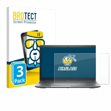 Face avant d’un emballage produit avec le logo de la marque BROTECT. À côté, l’appareil Dell Precision 3580 est représenté ave