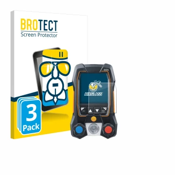 Face avant d’un emballage produit avec le logo de la marque BROTECT. À côté, l’appareil Testo 550s est représenté avec la prot