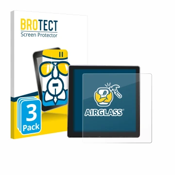 Face avant d’un emballage produit avec le logo de la marque BROTECT. À côté, l’appareil Shelly Wall Display est représenté ave