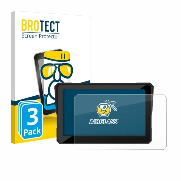 Face avant d’un emballage produit avec le logo de la marque BROTECT. À côté, l’appareil Carpuride W702B 7