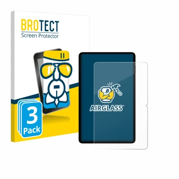 Face avant d’un emballage produit avec le logo de la marque BROTECT. À côté, l’appareil Blackview Tab 18 est représenté avec l