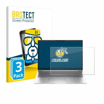 Face avant d’un emballage produit avec le logo de la marque BROTECT. À côté, l’appareil HP ProBook 460 G11 est représenté avec