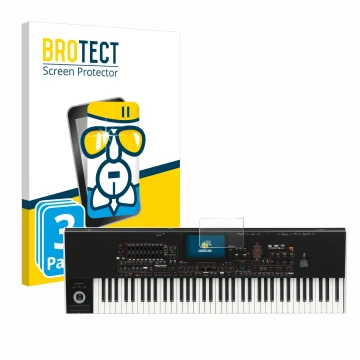 Face avant d’un emballage produit avec le logo de la marque BROTECT. À côté, l’appareil KORG Pa4x est représenté avec la prote