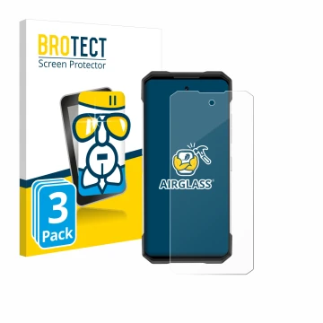 Face avant d’un emballage produit avec le logo de la marque BROTECT. À côté, l’appareil Doogee S200 est représenté avec la pro