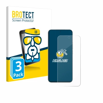 Face avant d’un emballage produit avec le logo de la marque BROTECT. À côté, l’appareil Honor Magic 7 est représenté avec la p