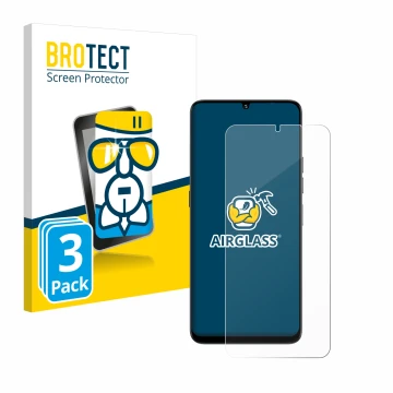 Face avant d’un emballage produit avec le logo de la marque BROTECT. À côté, l’appareil Umidigi G9 5G est représenté avec la p