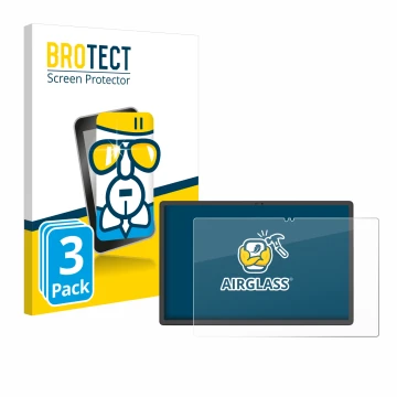 Face avant d’un emballage produit avec le logo de la marque BROTECT. À côté, l’appareil Mediacom Azimut 4 Pro 11.97