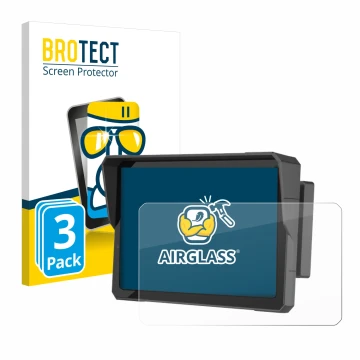 Face avant d’un emballage produit avec le logo de la marque BROTECT. À côté, l’appareil Carpuride W702B Pro 7