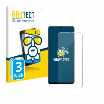 Face avant d’un emballage produit avec le logo de la marque BROTECT. À côté, l’appareil realme Note 60 4G est représenté avec 