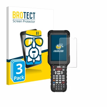 Face avant d’un emballage produit avec le logo de la marque BROTECT. À côté, l’appareil Honeywell CK67 est représenté avec la 