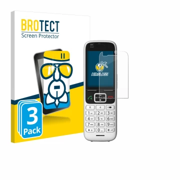 Face avant d’un emballage produit avec le logo de la marque BROTECT. À côté, l’appareil Unify OpenScape S6 est représenté avec