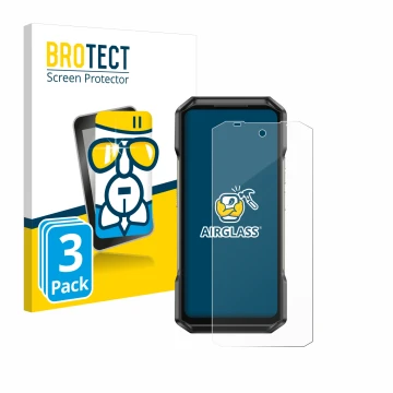 Face avant d’un emballage produit avec le logo de la marque BROTECT. À côté, l’appareil Ulefone Armor 27 est représenté avec l
