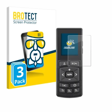 Face avant d’un emballage produit avec le logo de la marque BROTECT. À côté, l’appareil Minn Kota Advanced GPS Navigation est 