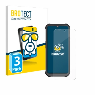 Face avant d’un emballage produit avec le logo de la marque BROTECT. À côté, l’appareil Sonim XP400 est représenté avec la pro