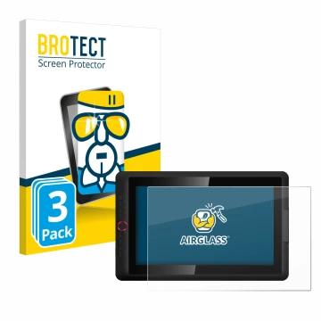 Face avant d’un emballage produit avec le logo de la marque BROTECT. À côté, l’appareil XP-Pen Artist 15.6 Pro V2 est représen