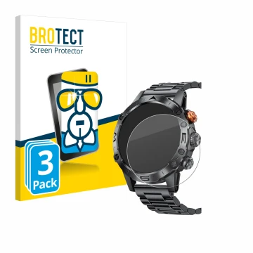 Face avant d’un emballage produit avec le logo de la marque BROTECT. À côté, l’appareil DekeFit MT43PRO 1.53