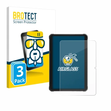 Face avant d’un emballage produit avec le logo de la marque BROTECT. À côté, l’appareil Hotwav R8 est représenté avec la prote