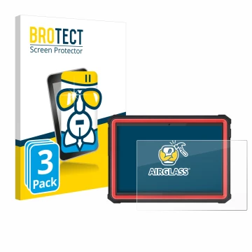 Face avant d’un emballage produit avec le logo de la marque BROTECT. À côté, l’appareil Launch X-431 PRO3S+ Elite est représen