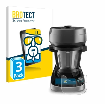 Face avant d’un emballage produit avec le logo de la marque BROTECT. À côté, l’appareil Cecotec Mambo Victory XL est représent