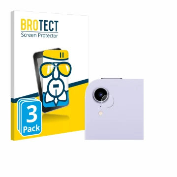 Face avant d’un emballage produit avec le logo de la marque BROTECT. À côté, l’appareil Apple iPad Mini 7 2024 (Caméra UNIQUEM