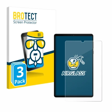 Face avant d’un emballage produit avec le logo de la marque BROTECT. À côté, l’appareil Lenovo Legion Tab Gen 3 est représenté