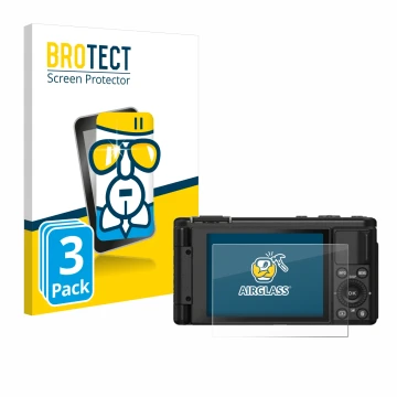 Face avant d’un emballage produit avec le logo de la marque BROTECT. À côté, l’appareil Yashica City 100 est représenté avec l