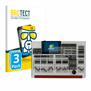 Face avant d’un emballage produit avec le logo de la marque BROTECT. À côté, l’appareil Behringer Wing (Ensemble composé de 11