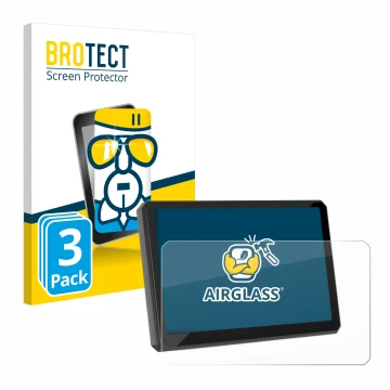 Face avant d’un emballage produit avec le logo de la marque BROTECT. À côté, l’appareil Carpuride W702BS 7