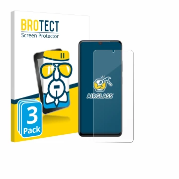 Face avant d’un emballage produit avec le logo de la marque BROTECT. À côté, l’appareil ZTE Blade V70 Max est représenté avec 