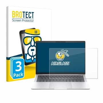 Face avant d’un emballage produit avec le logo de la marque BROTECT. À côté, l’appareil HP EliteBook 1040 G11 est représenté a