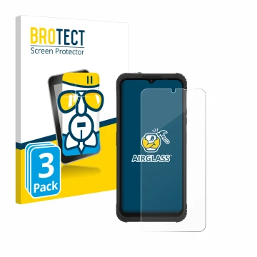Face avant d’un emballage produit avec le logo de la marque BROTECT. À côté, l’appareil AGM H Max est représenté avec la prote