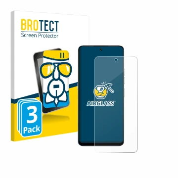 Face avant d’un emballage produit avec le logo de la marque BROTECT. À côté, l’appareil Umidigi Note 100 5G est représenté ave