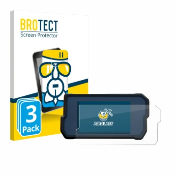 Face avant d’un emballage produit avec le logo de la marque BROTECT. À côté, l’appareil KTM RC125 / RC390 2022+ est représenté