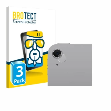 Face avant d’un emballage produit avec le logo de la marque BROTECT. À côté, l’appareil Apple iPad Air 11