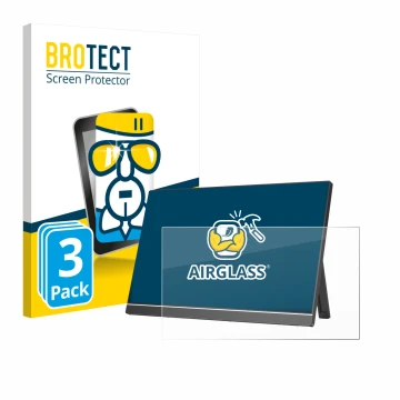 Face avant d’un emballage produit avec le logo de la marque BROTECT. À côté, l’appareil Arzopa Z1RC 16