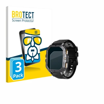 Face avant d’un emballage produit avec le logo de la marque BROTECT. À côté, l’appareil Oukitel BT101 2.02