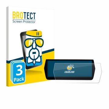 Face avant d’un emballage produit avec le logo de la marque BROTECT. À côté, l’appareil MG ZS Hybrid+ est représenté avec la p