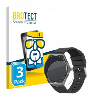 Face avant d’un emballage produit avec le logo de la marque BROTECT. À côté, l’appareil Knauermann Pro 3 2024 (rond) est repré