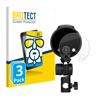 Face avant d’un emballage produit avec le logo de la marque BROTECT. À côté, l’appareil Profoto A2 est représenté avec la prot