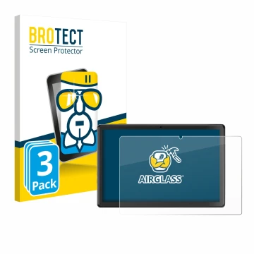 Face avant d’un emballage produit avec le logo de la marque BROTECT. À côté, l’appareil SGIN T10 Pro 10.1