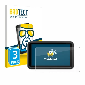 Face avant d’un emballage produit avec le logo de la marque BROTECT. À côté, l’appareil Atomos Shinobi Go est représenté avec 