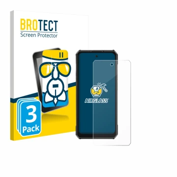 Face avant d’un emballage produit avec le logo de la marque BROTECT. À côté, l’appareil Ulefone Armor 30 Pro est représenté av