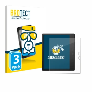 Face avant d’un emballage produit avec le logo de la marque BROTECT. À côté, l’appareil Boox Go 7 est représenté avec la prote