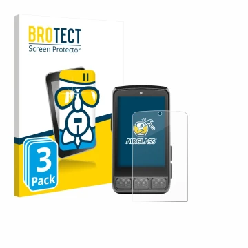 Face avant d’un emballage produit avec le logo de la marque BROTECT. À côté, l’appareil Wahoo Elemnt Roam 3 est représenté ave