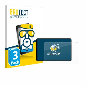 Face avant d’un emballage produit avec le logo de la marque BROTECT. À côté, l’appareil Nubia Pad Pro est représenté avec la p