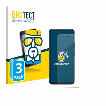 Face avant d’un emballage produit avec le logo de la marque BROTECT. À côté, l’appareil TCL 60R 5G est représenté avec la prot