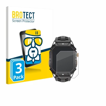 Face avant d’un emballage produit avec le logo de la marque BROTECT. À côté, l’appareil Oukitel BT80 est représenté avec la pr