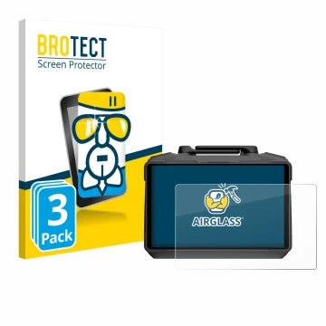 Face avant d’un emballage produit avec le logo de la marque BROTECT. À côté, l’appareil DJI RC Pro 2 est représenté avec la pr