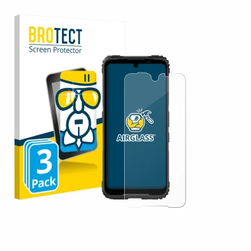 Face avant d’un emballage produit avec le logo de la marque BROTECT. À côté, l’appareil Hammer Blade 5G est représenté avec la